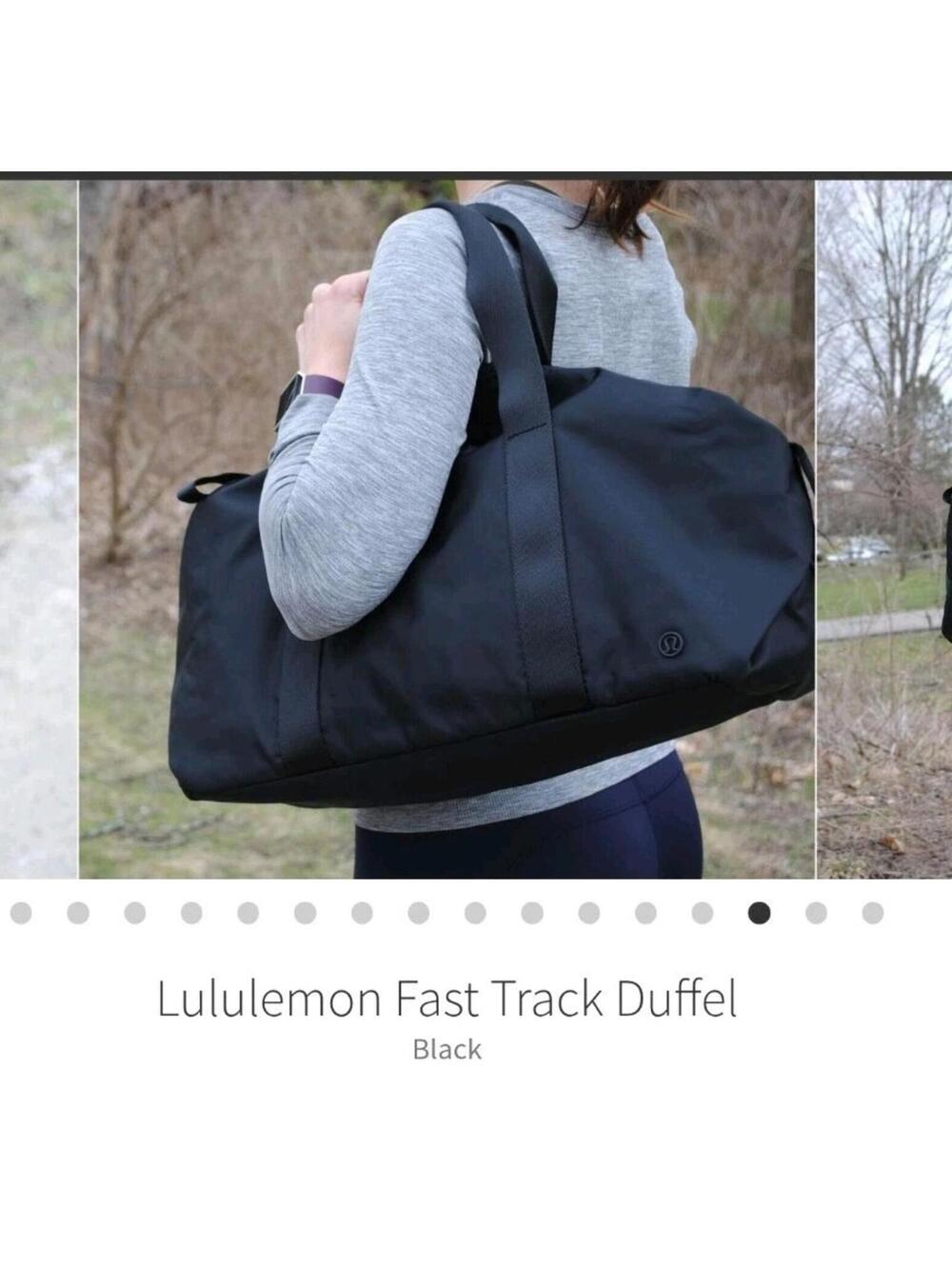 Lululemon Black Fast Track Weekend / 19 L Duffle Bag NWT
